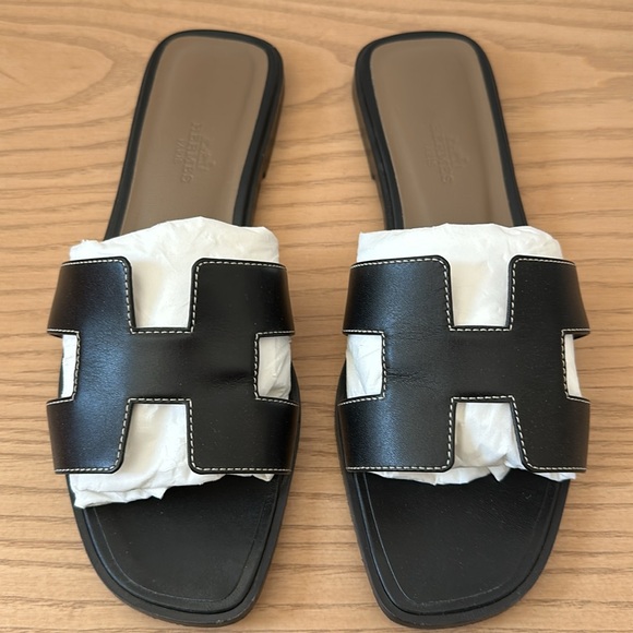 Hermes Oran sandals in Black size 39 - Picture 3 of 8